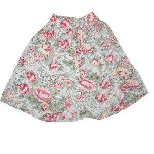 URBAN OUTFITTERS ECOTE WOMEN BUTTON UP BOTANICAL FLORAL MIDI SKIRT SZ S BOHEMIAN